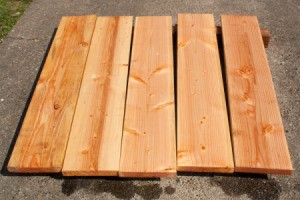 Stained Panels Drying