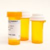 Pill Bottles on White Background