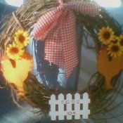 chicken theme wreath