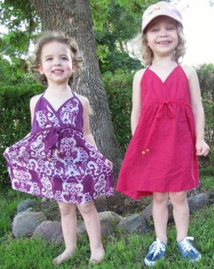 Girls Dresses out of Women's shirts
