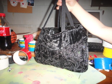 Finished Duct Tape Lined Shirt Purse