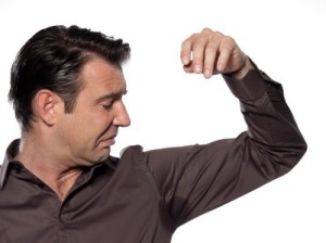Man With Stain in Underarm