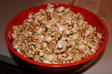 Bowl of caramel corn