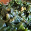 A plate of sauteed kale