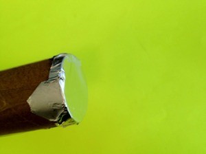 Aluminum foil stretched tight.