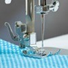 Sewing Machine Sewing Blue Fabric