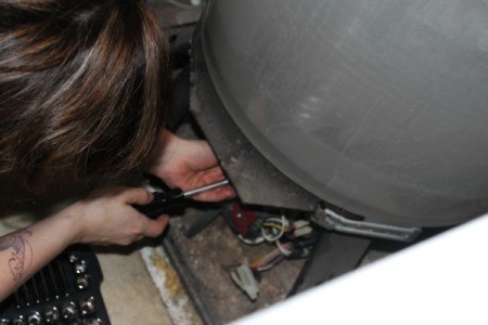 Remove screws holding motor in place