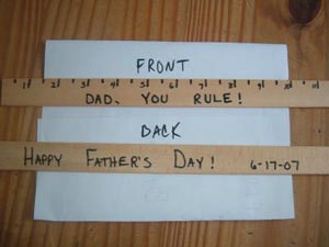 Paint stirrer ruler. 