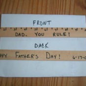 Paint stirrer ruler. 