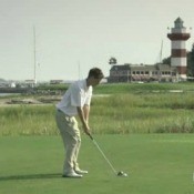 Man Golfing on Memorial Day