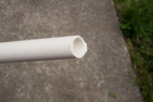 PVC Pipe Cut at an Angle