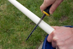 Cutting Off PVC Pipe