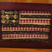 Scrappy framed flag with button 