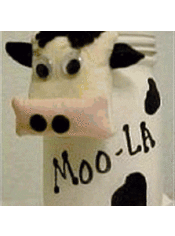 Cow bank from mayonnaise jar.