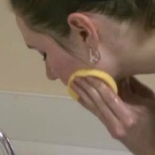 Girl Washing Her Face