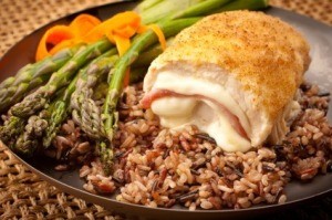 Chicken Cordon Bleu Over Rice