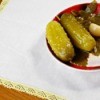 Marinated Cucumbers on a Plate