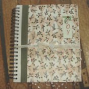 Covered book as Christmas gift.