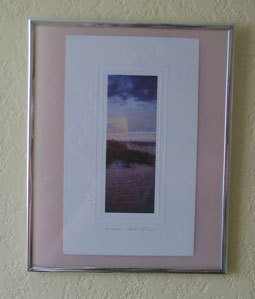 Frame with two postcards.