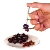 Pitting Cherries With Cherry Pitter