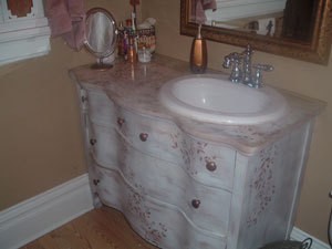 Bathroom Vanities  Sinks on Making A Bathroom Vanity From An Old Dresser   Thriftyfun