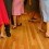 View of couples' feet dancing.