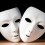 White theaterical masks.