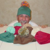 A hat made from leftover fleece