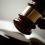 A judge's gavel in a courtroom