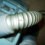 Torn vacuum cleaner hose.