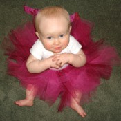 No sew tutu for a baby.