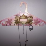 Decorated Wooden Jewelry Hanger 