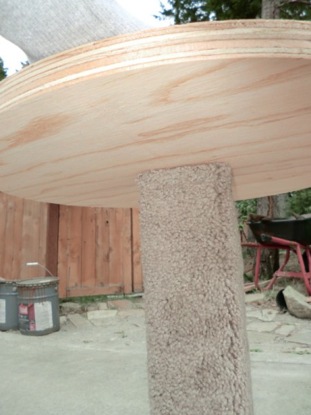Aligning the base and the post.