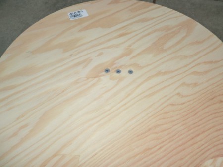 Drilled holes in the base.