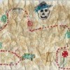 A handdrawn pirate treasure map.