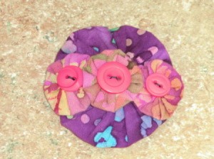 Finished yo yo barrette.