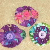 Three barrettes made for project.