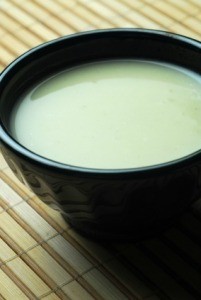 A bowl of cream soup.