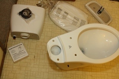 Disassembled New Toilet
