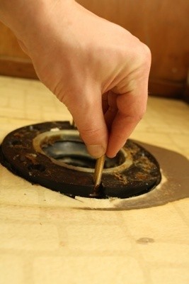 Placing New Toilet Floor Bolts