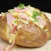Baked Potato With Ham and Cheese