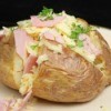 Baked Potato With Ham and Cheese