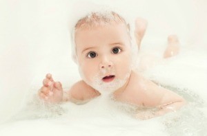 Baby in a Bubble Bath