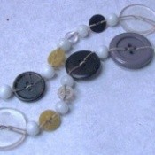 Chocker made from buttons and beads.