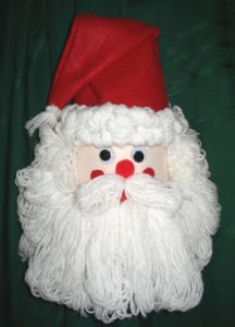 A bleach bottle Santa craft.