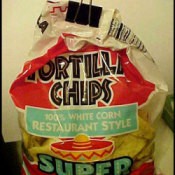 A binder clip used as a chip clip