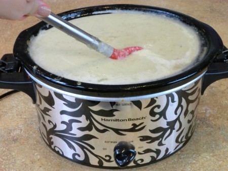 mixing in cream