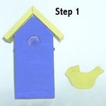 House and wood bird.