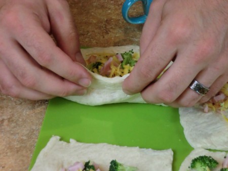 fold dough over