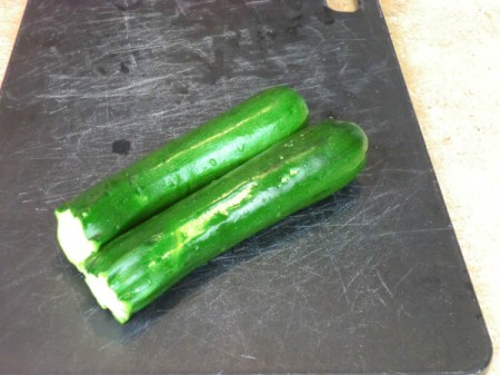 trimmed zucchini